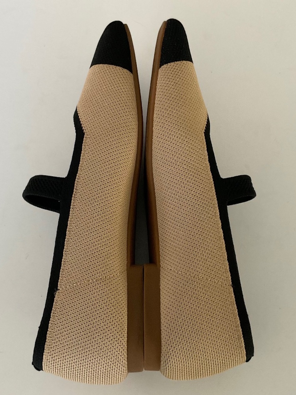VIVAIA Margot Mary-Jane Square-Toe Ballet Flats Nude Peach/Black Size EU 39.5 - Picture 10 of 11